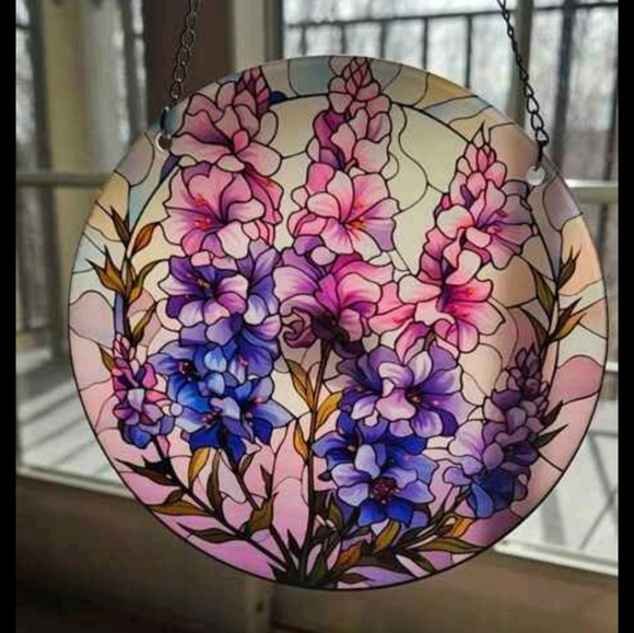 Brand new purple lavender 🪻 Suncatcher ✨ beautiful floral design chain decor - Picture 2 of 2